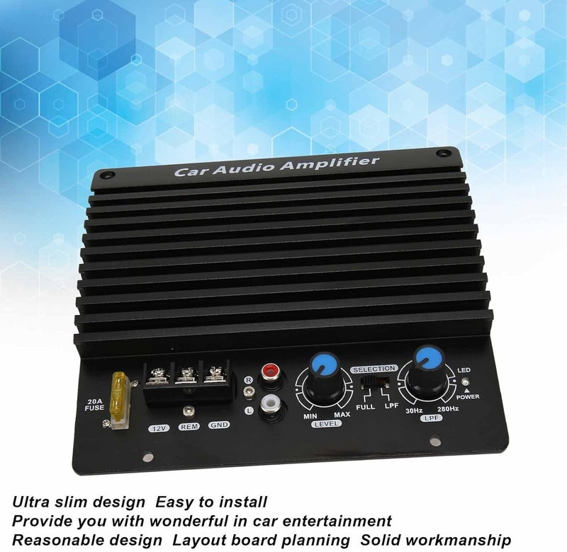 Ejoyous Car Amplifier, 1000W Car Audio High Power Amplifier Amp Board Powerful Bass Sub Woofer Board 12V for 8‑12 Inch Bass Speaker - Image 5